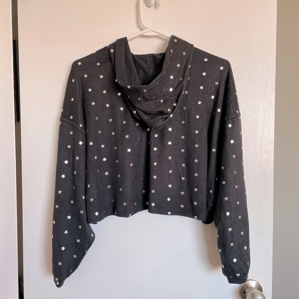 Rowa Hooded Oversized Star Cropped Sweater - Size S - Picture 5 of 13